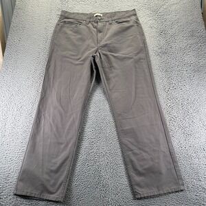 Blue Mountain Pant Men 38x32 Gray Cotton Chino Straight Preppy Business Career
